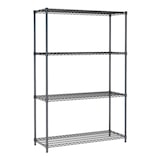 thumbnail of Combisteel stellingsysteem met 4 legborden van zwart staal 1200x450x1800mm