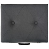 thumbnail of Helloshop26 - Banquette pouf tabouret meuble tabouret de rangement 40 cm gris foncé tissu 3002158