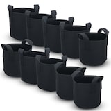 thumbnail of Intirilife 10x Vlies Pflanzsack in 75 Liter - 20 Gallon - 55 x 30 cm - Pflanzen Blumen Übertopf aus Vliesstoff mit Tragegriffen für Garten