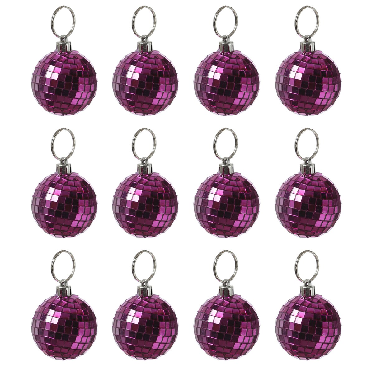 Weihnachtsbaumschmuck Discokugel Spiegelkugel Baumkugel 5cm pink 12St.