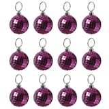 thumbnail of Weihnachtsbaumschmuck Discokugel Spiegelkugel Baumkugel 5cm pink 12St.