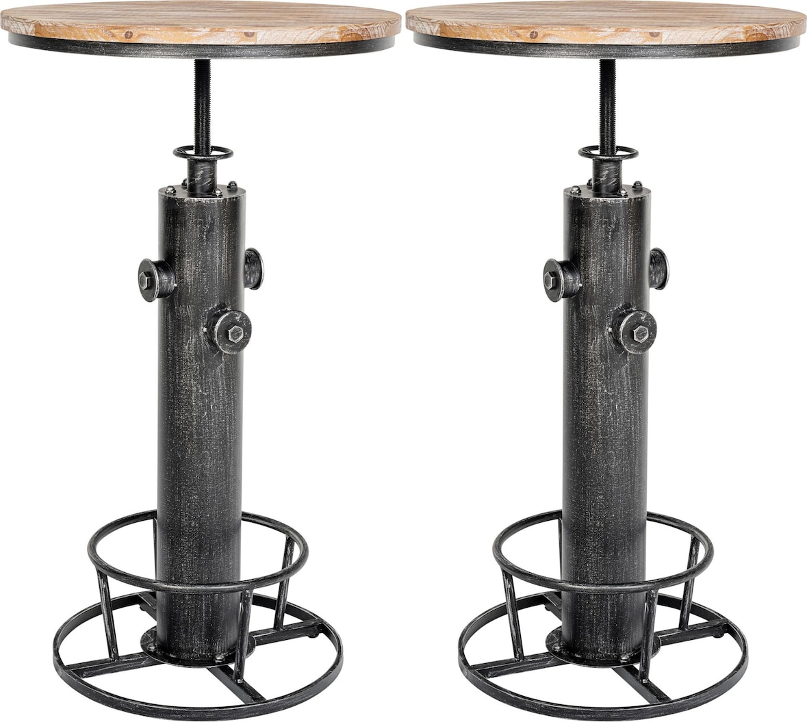 2er Set Stehtische Ruhr antik silber
