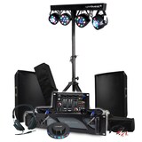 thumbnail of Pack Sono 1600W BM SONIC Ampli, Paire d'Enceintes 2x300W, Table de Mixage, Portique 4 Lumières Xperformer,OVNI LED, Fête Soirée