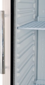 thumbnail of Romux® Kühlschrank ABS 600 Liter mit 1 Tür Glastür 77 cm mit Umluftkühlung weiß | Gastro Kühlschrank mit 600 L Kapazität - 4 Einlegeböden und 280 W