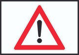 thumbnail of Achtung Schild Symbol A3 Rückseite selbstklebend
