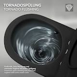 thumbnail of LuxeBath Wand-WC spülrandlos 54 cm lang Schwarz matt – Tiefspüler Keramik, Tornadospülung, Nano, WC-Sitz Softclose abnehmbar
