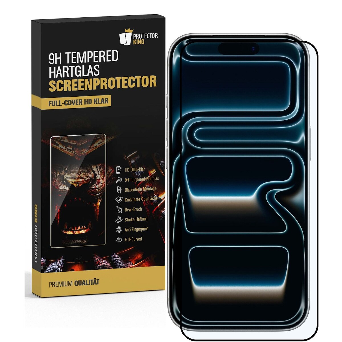 4x 9H Panzerglas für iPhone 17 Pro Max Full Screen HD klar Tempered Hartglas Displayschutz Schutzglas Schutzfolie Screen-Protector