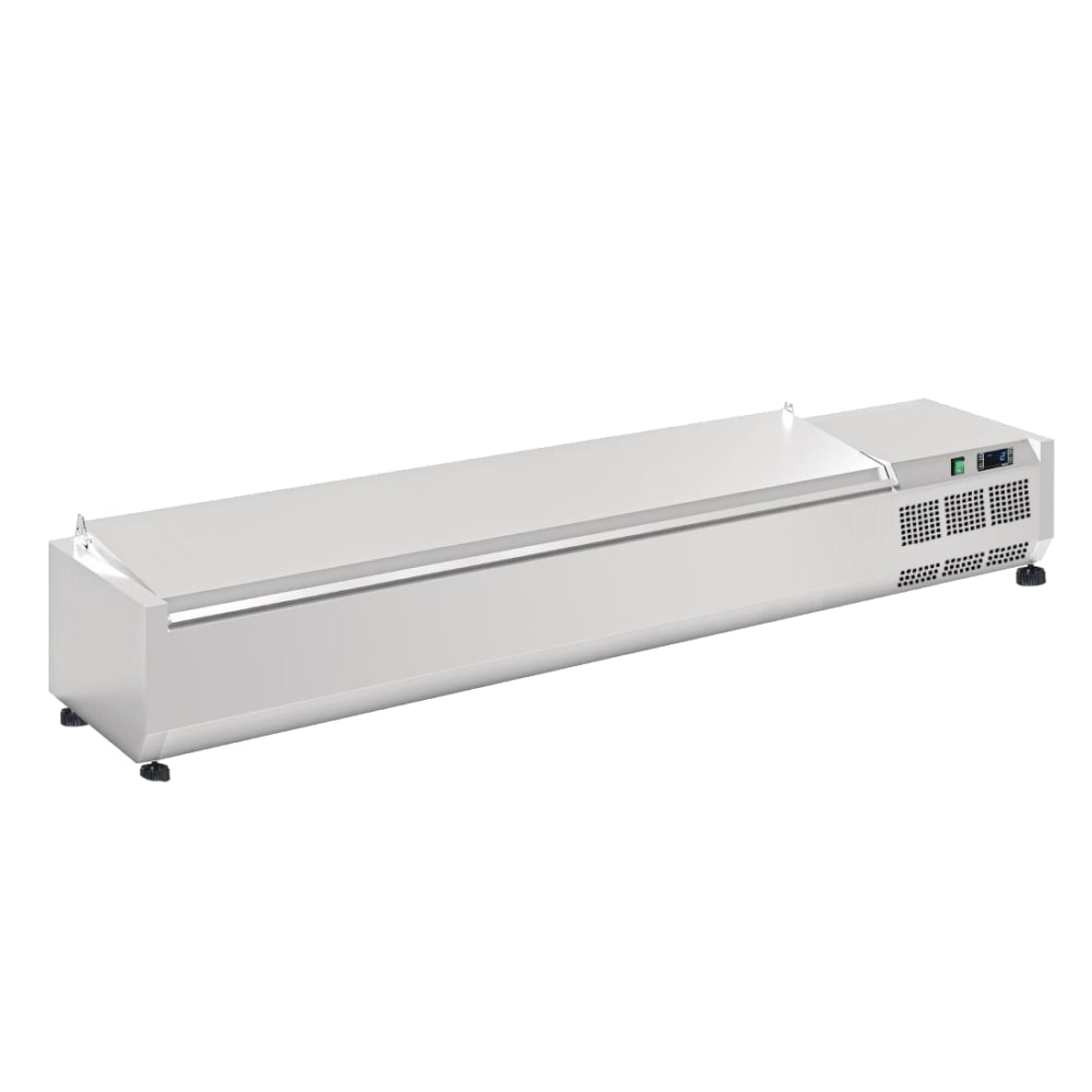 Refrigerador de ingredientes com tampa para 8 gn tabuleiros gn 1/4 - 1800x335x280 mm - 160 W 230/1V - 7814180T Eurast