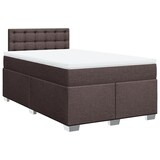 thumbnail of vidaXL Boxspringbett mit Matratze Dunkelbraun 120x190 cm Stoff