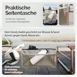 thumbnail of CASARIA® Sonnenliege Klappbar Wetterfest Alu Gartenliege mit Dach Liegestuhl Creme