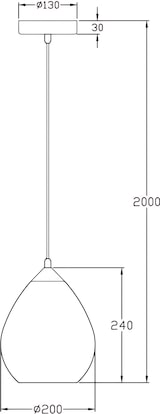 thumbnail of Gisella Pendelleuchte aus Metall und mundgeblasenem Glas, bernstein, E27 60W, elegantes Design für Innen, Schutzart IP20, Durchmesser 20 cm