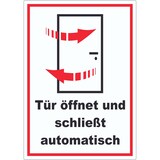 thumbnail of Tür öffnet und schließt automatisch Aufkleber A9 (37x52mm)