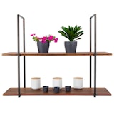 thumbnail of BAR SHELF estantería 115 cm MARRÓN con 2 estantes para vasos y botellas by Yelloo