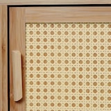 thumbnail of Chariot de service HWC-K11, Chariot de cuisine Chariot de bar, poignée tiroir plan de travail 85x84x36cm bambou, marron