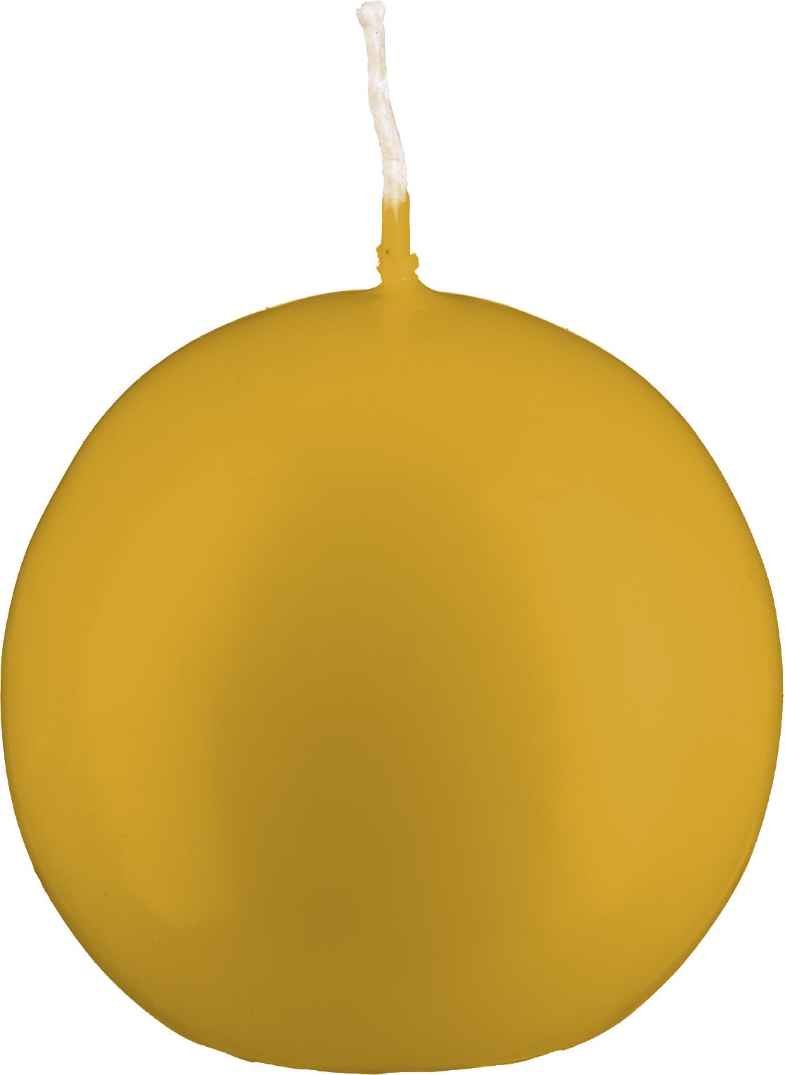 Kugelkerzen Senf Mustard, Ø 8 cm, 6 Stück