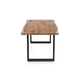 thumbnail of SalesFever Esstisch 140x80 cm | Baumkante 3,5 cm | massiv Akazie Natur mit U-Gestell Schwarz