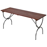 thumbnail of METRO PROFESSIONAL Set tenda da banchetto da 3 pezzi, legno di pino/acciaio, 1 tavolo 180 x 60 cm, 2 panche 180 x 36 cm, marrone scuro/argento