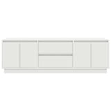 thumbnail of Helloshop26 - Meuble TV avec rangement pratique et lumières LED design moderne 160,5 x 41 x 50 cm en bois blanc 02_0055830