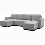 thumbnail of Canapé d'angle convertible panoramique PHARELL 5/6 places - Tissu souris - Coffre de rangement - L297 x P155 x H71/85 cm AUCUNE