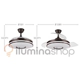 thumbnail of Ventilador marron modelo DANI motor DC y led integrado FABRILAMP