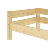 thumbnail of Einzelbett, Holzbett Kiefer massiv klar lackiert 90x200 wählbares Zubehör V-60.20-09 ohne Zubehör
