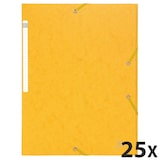 thumbnail of Exacompta 55959E 25x Sammelmappe mit Gummizug und 3 Klappen, Scotten Colorspan-Karton 600g/qm, für Format DIN A4 - Gelb