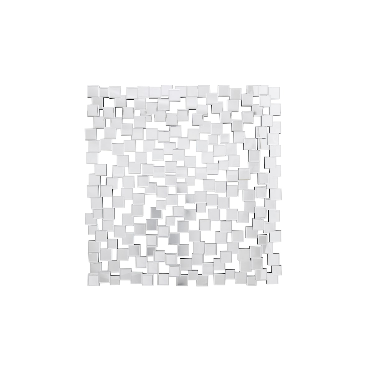 SalesFever Wandspiegel quadratisch | Mosaik-Elemente | MDF und Spiegelglas| B 102 x T 2,5 x H 100 cm | verspiegelt