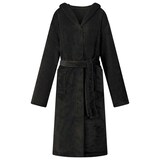 thumbnail of vidaXL Bademantel Hoodie Schwarz L Flanell