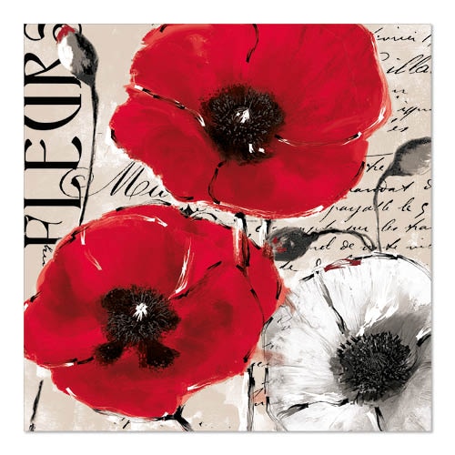 PAPSTAR, Servetten, 3-laags 1/4 vouw 33 cm x 33 cm "Colette"