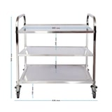 thumbnail of HELLOSHOP26 chariot de service acier affiné 3 étagères jusqu’à 150 kg desserte mobile cuisine