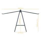 thumbnail of Ensemble Store double pente Table et bancs Buenavista 8 places Intersun (Blanc satiné RAL9010 - Gris Clair F077)