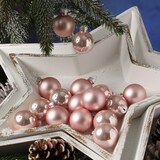 thumbnail of Christbaumkugel Weihnachtskugel Glas D: 3,5cm glänzend matt rosa 16St