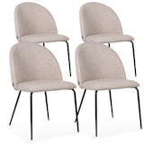 thumbnail of Set van 4 beige stoffen stoelen