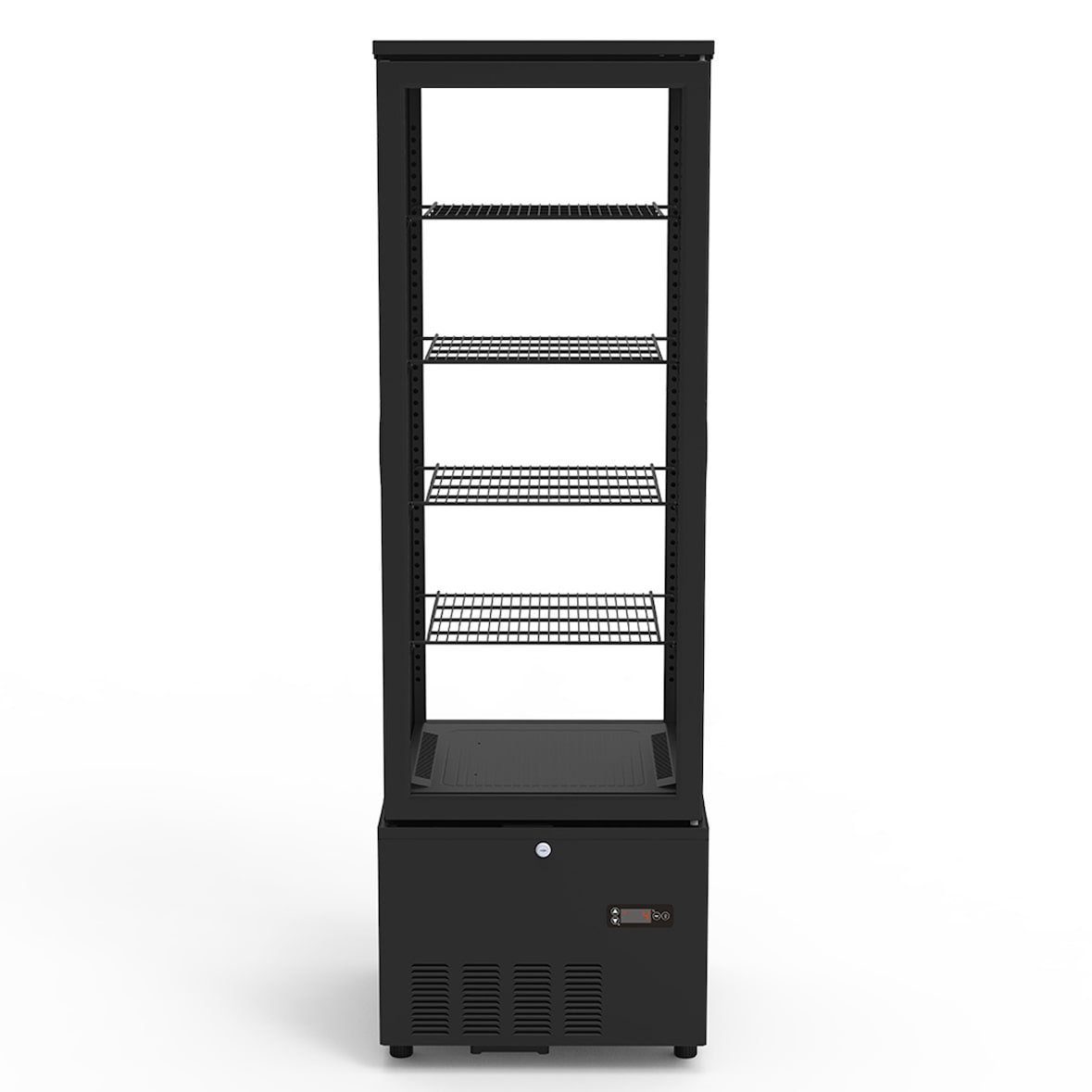 TOPLINE Kühlvitrine 4-fach / 237 Liter "schwarz", 515 x 553 mm