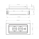 thumbnail of Schulte EVOline BackFlip 10.148 USB-C Charger + Einbausteckdose 2 fach Glas glänzend schwarz