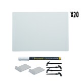 thumbnail of Securit® Conjunto de 20 Quadros de Mesa "Tags" A6 - Branco - Marcador de Giz preto e acessórios incluídos