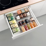 thumbnail of Etagère à épices Métal sans épices Armoire argentée Extensible 26 à 51 cm Tiroir