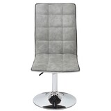 thumbnail of Set di 2 sedie da sala da pranzo HWC-C41, sedia da cucina, girevole e regolabile in altezza, tessuto/tessuto ~ grigio cemento vintage