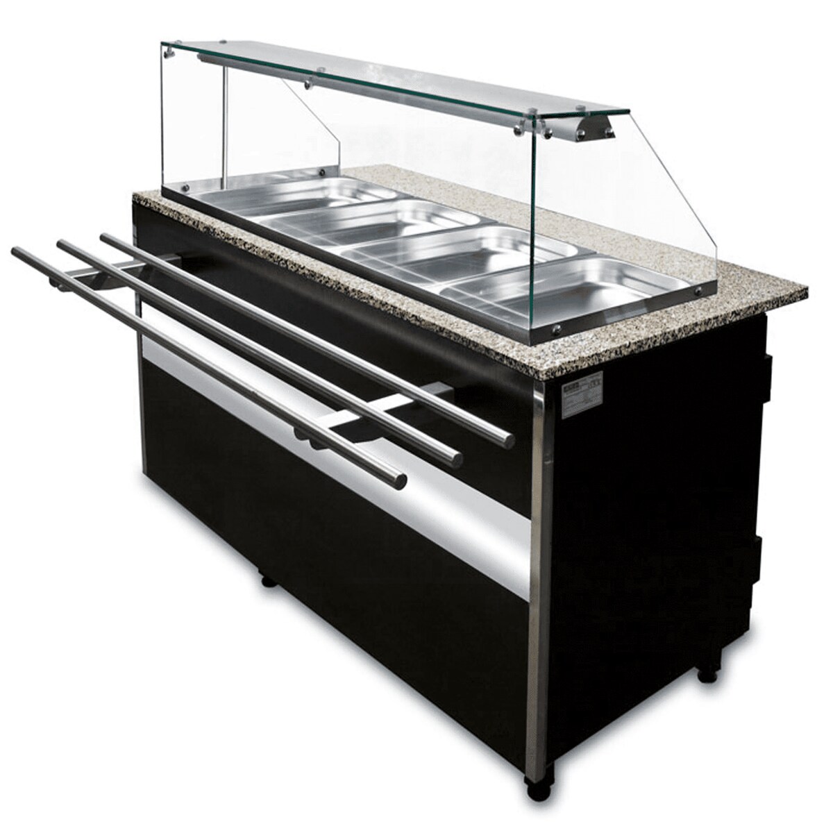 Gastro Kühltheke Kaltetheke Salatbar Kühlvitrine 2500x800x1250mm, für 7x 1/1 GN