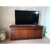 thumbnail of shopinnovativo Credenza color noce con 4 ante e 4 cassetti, in stile classico,  in legno e mdf con rifinitura in noce lucido 205x42x85