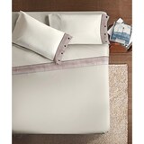 thumbnail of IPERSAN Completo letto Naturale in 100%Puro Cotone, 2 Piazze, Bordo Misto Rigato, Beige