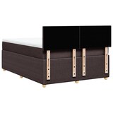 thumbnail of vidaXL Boxspringbett mit Matratze Dunkelbraun 160x200 cm Stoff