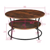 thumbnail of tectake Mesa de café Cromford 80x46cm  Madeira Industrial Escura, Rústica