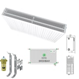 thumbnail of Belrad Universalheizkörper Kompakt Ventilheizkörper 6 Anschlüsse T33 300x1200-1619W