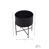 thumbnail of LOFT42 Flora Pflanzgefäß Rund - Metall - Mattschwarz - Ø40