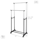 thumbnail of Cabideiro Duplo Max Home, Altura Ajustável, com Rodas e Cabideiro Inferior