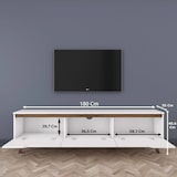 thumbnail of Dmora Mobile porta TV Dguidoli, Credenza da soggiorno, Armadio basso per TV, Base parete attrezzata, 180x35h49 cm, Bianco e Noce