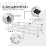 thumbnail of ML-Design Waschmaschinen-Untergestell Doppel Weiß | 2 Ablagen, 128x54 cm, 2x150 kg, Stahlpodest