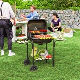 thumbnail of Outsunny Barbecue a Carbone con 3 Ripiani, Ruote e Coperchio Rosso