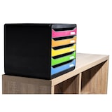 thumbnail of Exacompta 308798D 1x BIG-BOX PLUS QUER MAXI mit 4 Schubladen - Regenbogen